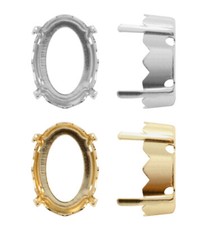 Metal Settings Suitable for 4160 Magical Oval Fancy Crystals * Different Colors
