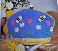 KNITTING PATTERN -  SUMMER GARDEN THEMED TEA COSY IN DK WOOL