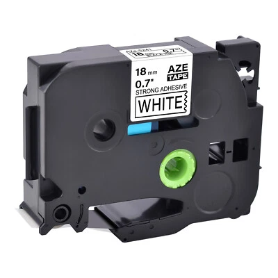 GREENCYCLE TZ-S TZe-S241 Extra Strength Adhesive Black on White Tape for Brother Printer