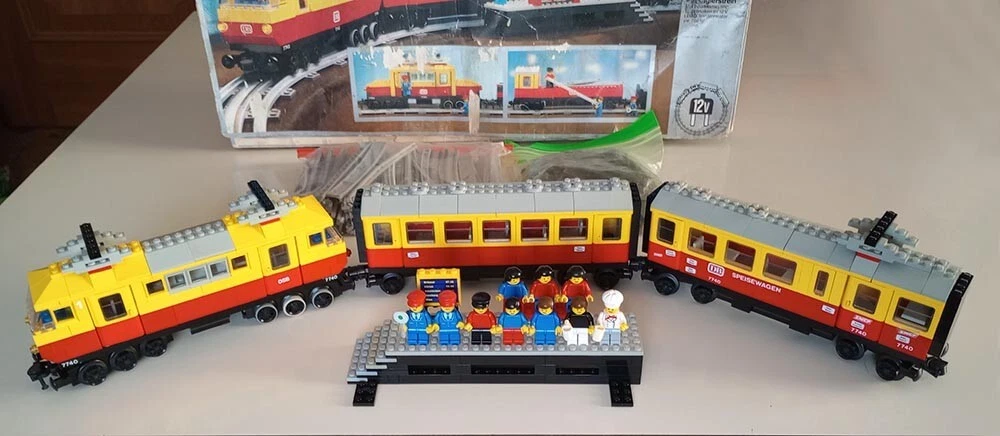 LEGO vintage 12V Trains 7740 Inter-City Passenger Train with original box,  RARE