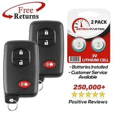 2x Remote Smart 3btn Key Fob For Toyota (HYQ14AAB 0140)