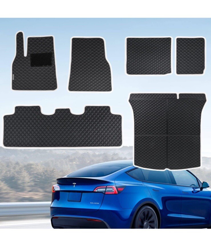 Tesla Model Y Floor Mats, Trunk Mat 2021,2022,2023,2024-image