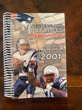 2001 NEW ENGLAND PATRIOTS MEDIA GUIDE 1ST SUPER BOWL TITLE TOM BRADY BELICHICK