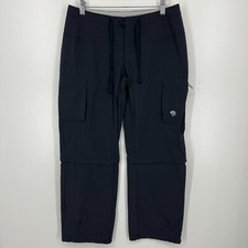 Mountain Hardwear Pants Women's Size 8 Black Hiking Convertible Zip Pockets