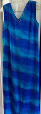 KASHKAS OF MILWAUKEE DRESS WOMENS SZ M OMBRE SILK LINED MAXI SLEEVELESS VTG