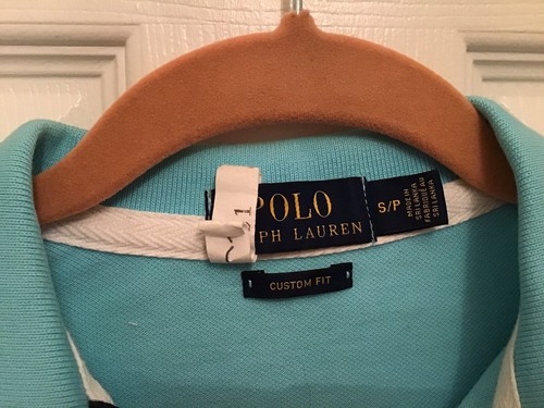 Polo Ralph Lauren Custom Fit S/P Aqua Blue - Picture 8 of 8