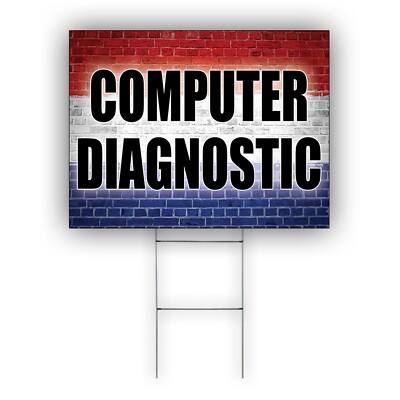 Computer Diagnostic Advertising Detect, and Monitor Diseases Coroplast Yard Sign