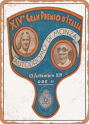 METAL SIGN - 1936 14th Italian Grand Prix Monza Racetrack September 13 XIV