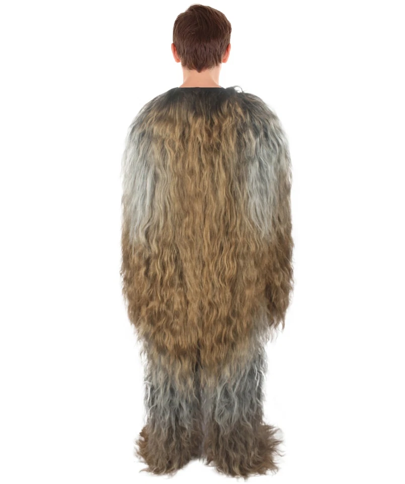 Costume Yeti Unisex Guerriero Peloso Montagna Bigfoot | Costume Scimmia Leader Militare - Immagine 4 di 4