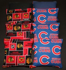 CHICAGO BLACKHAWKS Cubs CORNHOLE BEAN BAGS 8 ACA Regulation Corn Toss Game