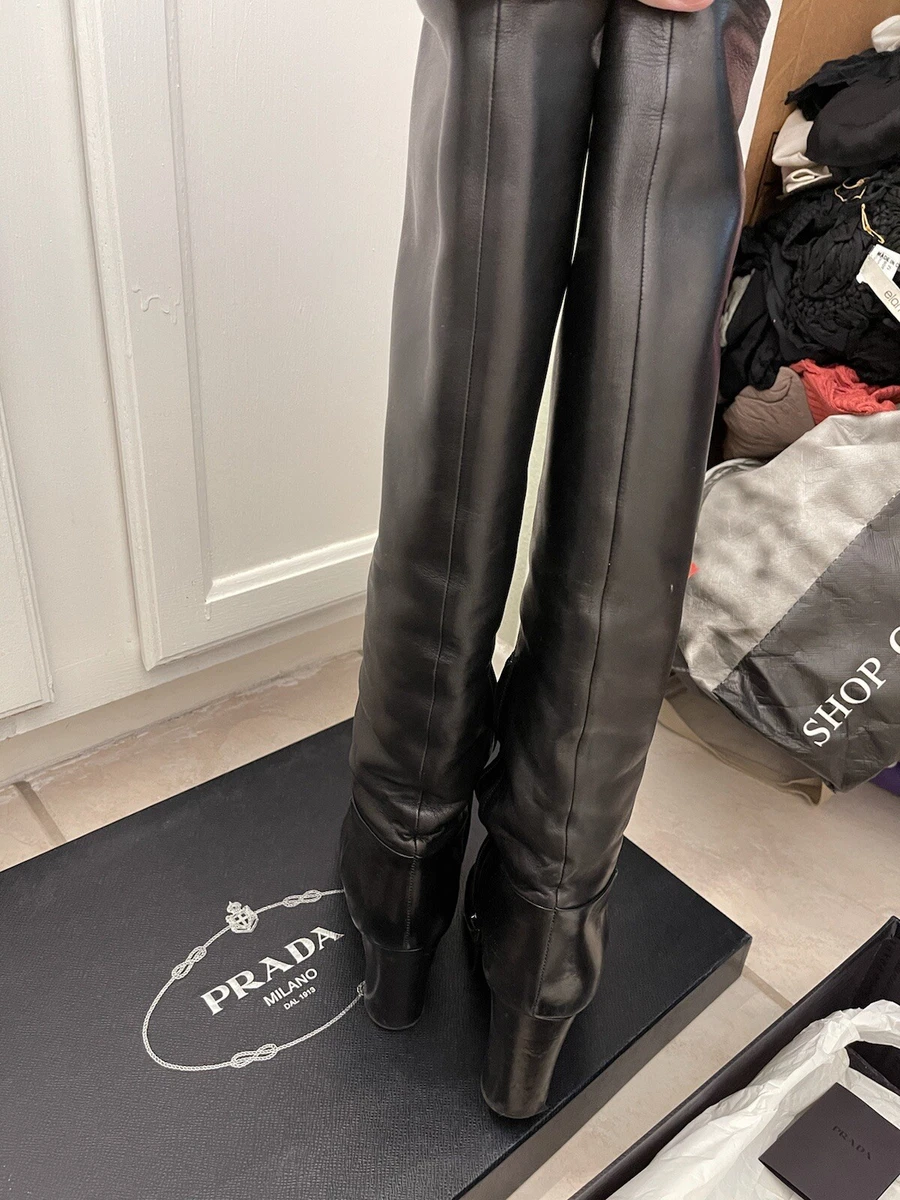 prada black leather