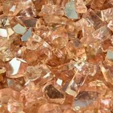 10 LBS DECORATIVE REFLECTIVE "CITRON" FIRE GLASS 1/4" SIZE FIREPIT FIREPLACE NEW