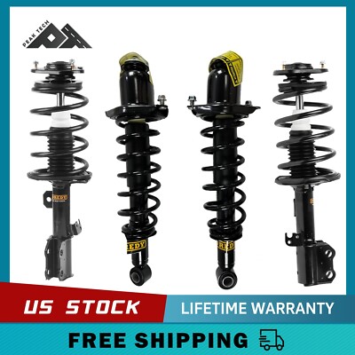 FWD Front & Rear Struts w/ Coil Spring for 2003-2008 Pontiac Vibe Toyota Matrix