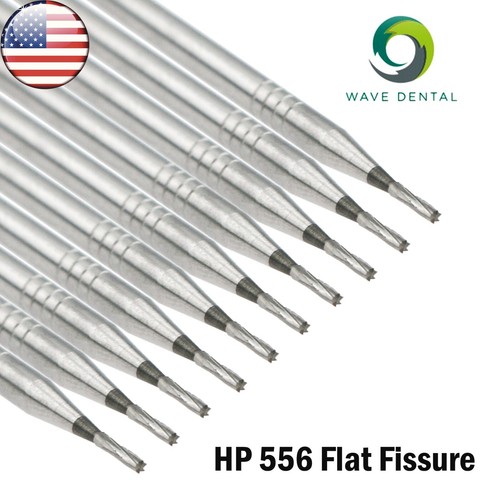 US 10 Pcs WAVE Dental Tungsten Carbide Bur Straight Fissure HP 555 - 563 Prima - Picture 20 of 76