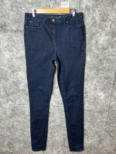 Blue Straight Leg Denim Casual Stretch 