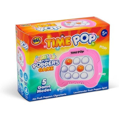 Time Pop Light Up Push Poppers Spiel - Pink