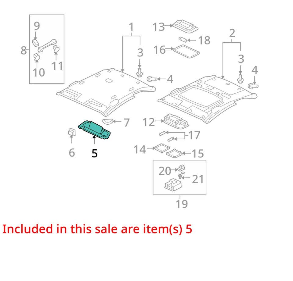 2006-2011 Honda Civic Driver Sun Visor Mirror Left Sunvisor UVEMK - Image 3 of 4