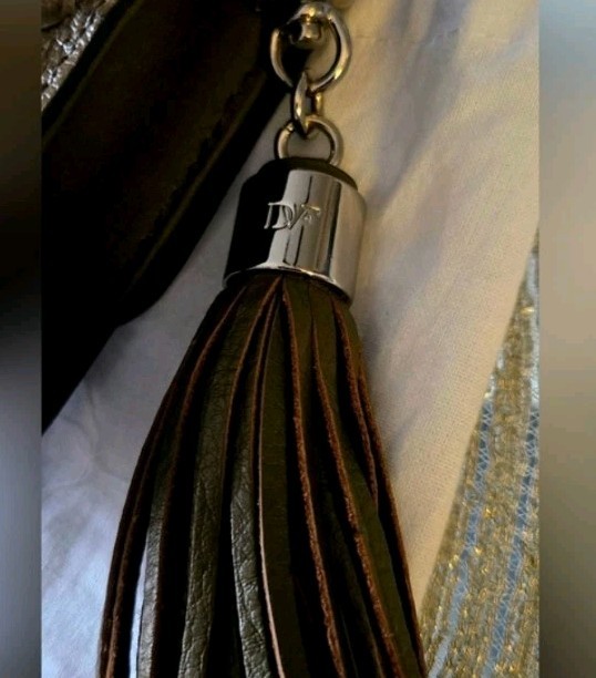 DVF Mini Harper Python Embossed Suede Crossbody S… - image 8