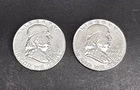 1962-D MS & 1963-D XF Franklin Half Dollars 90% Silver Denver Mint