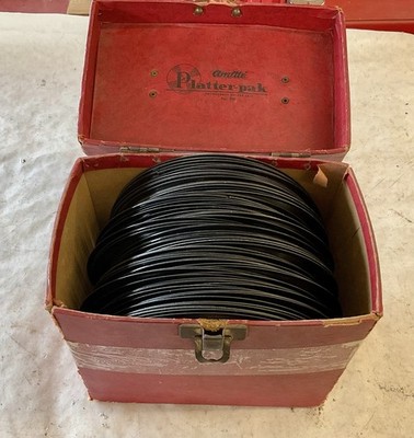 Box of 45 RPM Vinyl Records Vintage Various Artists SR31