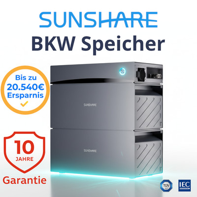 Sunshare GLORY 1,5 10kWh Balkonkraftwerk Speicher LFP IP65 7000 Zyklen