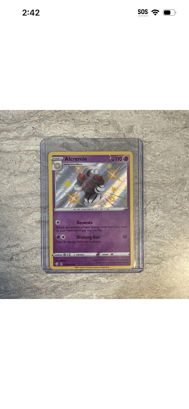 Alcremie SV058/SV122 Shiny Vault Shining Fates Pokemon TCG - M/NM