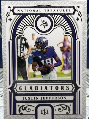 けんてぃー スタンリージョンソン オンサイトカード メタルカード 2025 National Treasures Justin Jefferson🌟Gladiators,SSP#/50