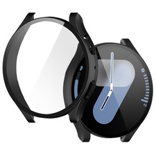 JULK For Samsung Galaxy Watch 7 44mm Case with Screen Protector, Black