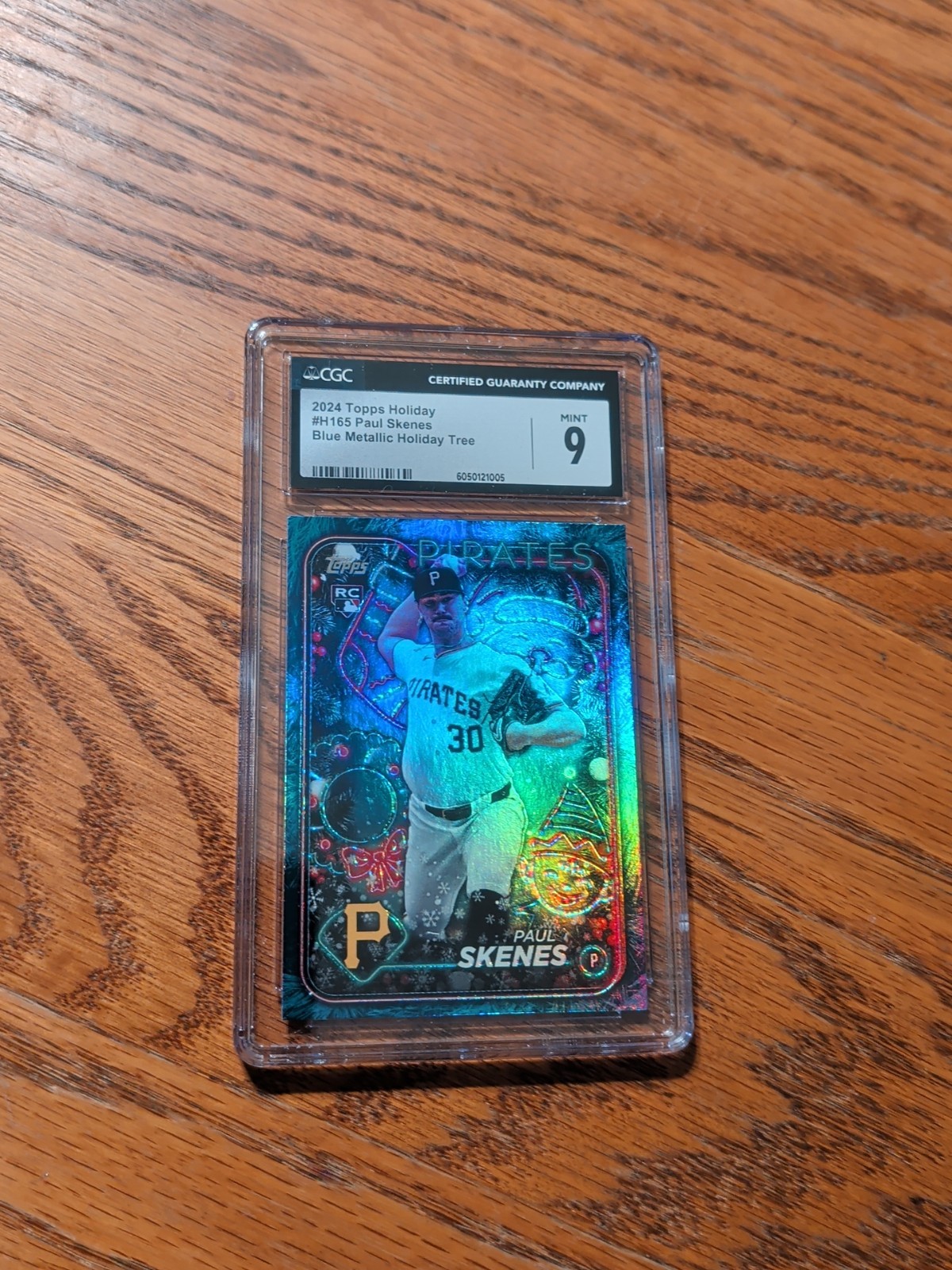 2024 Topps Holiday - Paul Skenes #H165 Blue Metallic Holiday Tree (RC)