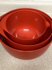 Vtg Set of Red Melamine Rosti Mepal Denmark Red Mixing Bowls — photo 5