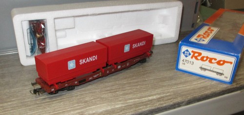 Roco H0 47013 DB  Taschenwagen, mit Wechselpritschen SKANDI, Ep.IV, | Zustand: Gebraucht