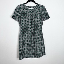 J. Crew Dress Women’s Size 4 Silk Sheath Printed Short Sleeve Kelly Green R