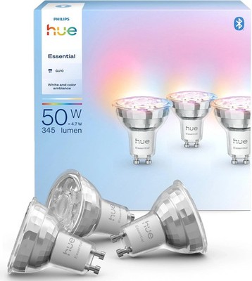 Philips Hue White Ambiance Essential GU10 3er Pack Eco Verpackung Bluetooth LED