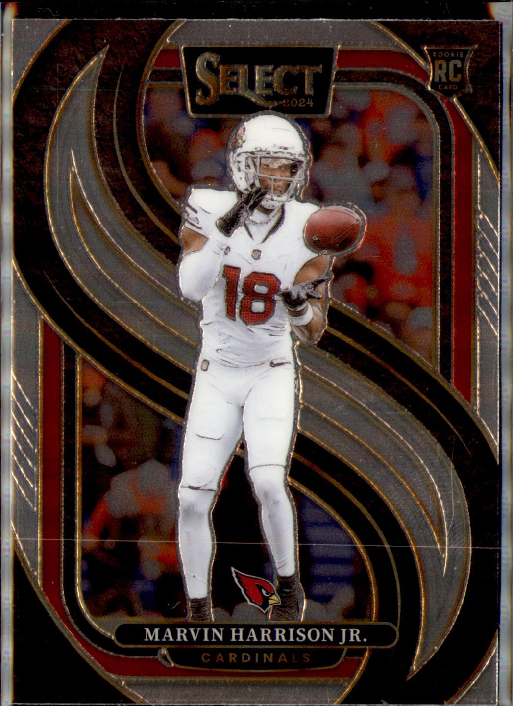 2024 Panini Select #115 Marvin Harrison Jr. Silver Prizm 3 1 A