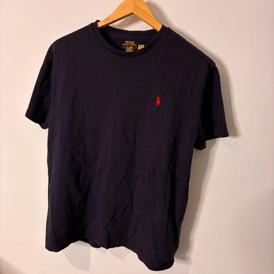 Polo Ralph Lauren Shirt Mens Medium Blue Red Pony Classic Fit Tee T-Shirt - image 2 of 4