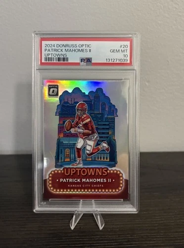 Patrick Mahomes II PSA 10 2024 Panini Donruss Optic Uptowns Chiefs 9869