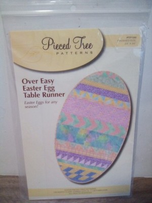 Pieced Tree Pattern Over Easy Easter Egg Table Runner