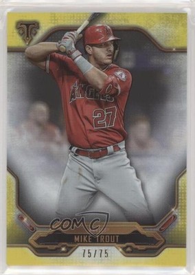 2020 Topps Triple Threads Citrine 75/75 Mike Trout #1 00d2