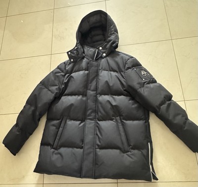 Moose Knuckles Men's Fullcrest 3 Hooded Down Jacket Size XXL Black