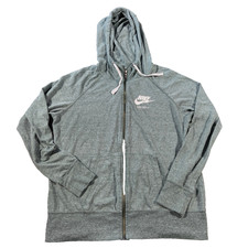 Nike Just Do It Full Zip Hoodie Women's Size L Classic Athletic Logo Sweatshirt