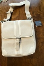 Burberry white Shoulder handbag Flap With Buckle And Snap Closure
