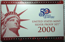 United States Mint Silver Proof Set 2000 .900 Silber