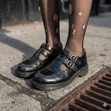 Vintage Dr. Martens Mary Jane Double Strap Buckle Grunge 90s England UK 4 US 6