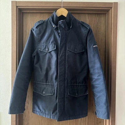 Carhartt Manteau Veste Blouson Hickman Pour Hommes Taille S Bleu - Photo 1/4