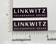 Linkwitz Holographic Sound Custom Made Aluminum Speaker Badge Pair Self Stick