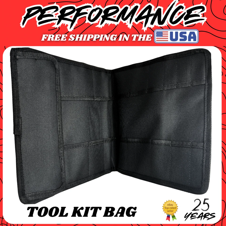 Roll Up Motorcycle Tool Kit Bag Pouch Pockets Heavy Duty Water Resistant Honda - Image 2 of 4