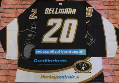MAGLIA Shirt Trikot Ice Hockey Ghiaccio Bissendorfer Panther Sellmann 20 Gr. 3XL