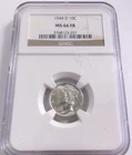 1944 D Mercury Silver Dime NGC MS 66 FB