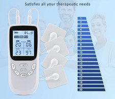 Tens Unit Muscle 36 Stimulator Modes Dual Channel Massager with Pads Slippers