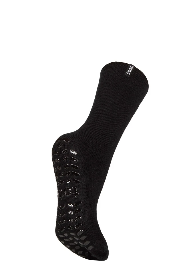 Totes Zapatilla Calcetines Mujer Original Suave Cálido Rayas Lisa Antideslizante Caja de Regalo 1 Pr Foto 3 de 4